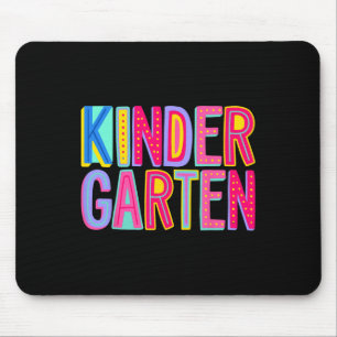 Retro Kindergarten Regenbogen Stimmung Lehrer Kind Mousepad