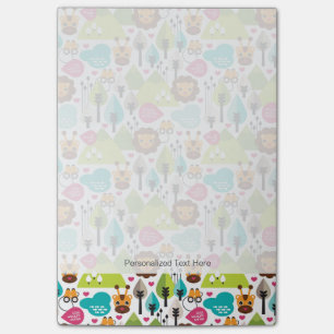 Retro-Kindersafari-Löwe Post-it Klebezettel