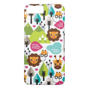 Retro Kindersafari-Löwewild lebende tiere Case-Mate iPhone Hülle