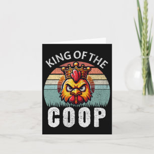 Retro King of the Coop wütend Daddy Hühnervathers Karte