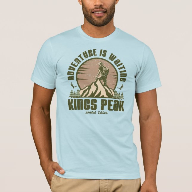 Retro Kings Peak Wanderung T-Shirt (Vorderseite)