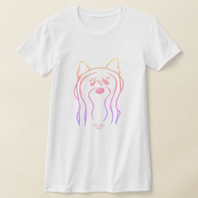 Retro KiniArt Yorkie T - Shirt (Ablage )