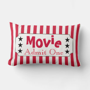 Retro-Kinokarten-Kissen für Heimkino-Geschenk Lendenkissen