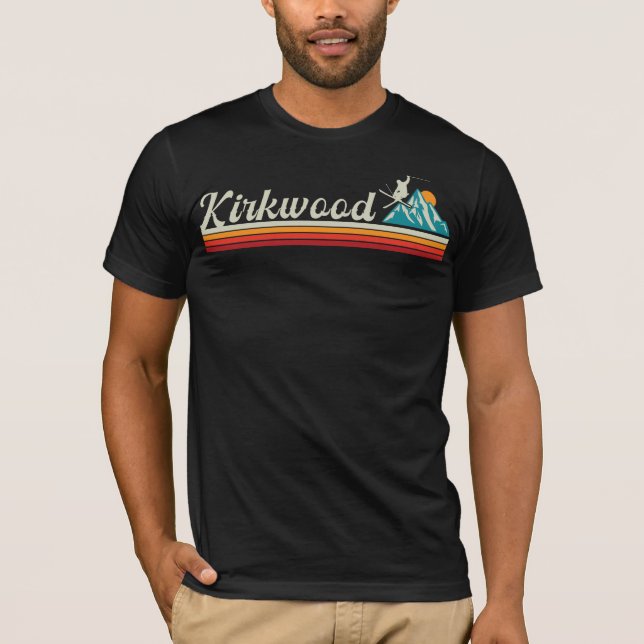 Retro Kirkwood Mountain Ski T-Shirt (Vorderseite)