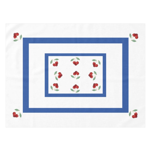 Retro-Kirsch-Tischdecke Tischdecke (Vorderseite (Horizontal))