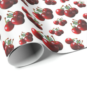 Retro-Kirschen frisch gepflückt Geschenkpapier