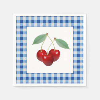 Retro-Kirschen-Stoffserviette Serviette