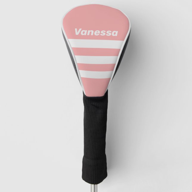 Retro Kiss Three Across Striping with Name Golf Headcover (Vorderseite)