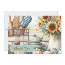 Retro Kitchen Brautparty Wohnung Danke Karte