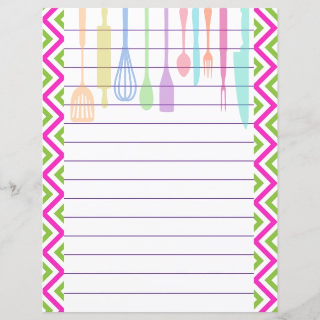 Retro Kitchen Kochen Essgeschirr Zigzag Zickzack (Vorderseite)