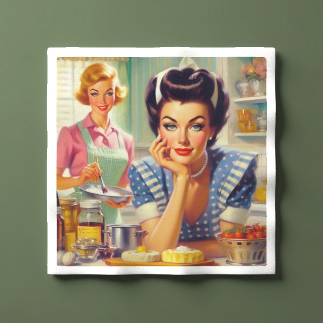Retro Kitchen Painting Serviette (Von Creator hochgeladen)