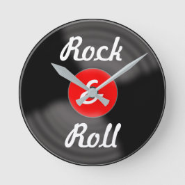 Retro Kitchen Rock & Roll Red Record Wall Clock Große Wanduhr