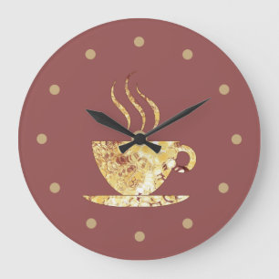 Retro Kitchen Wall Decks Große Wanduhr