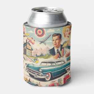 Retro Kitsch Illustration der 50er Jahre Dosenkühler