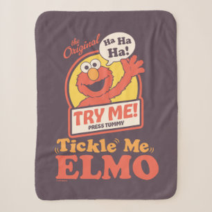 Retro Kitzel mich Elmo Winkendes Grafik Sherpadecke