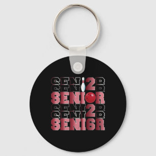 Retro-Klasse von 2026 Senior-Bowling-Seniorenabend Schlüsselanhänger