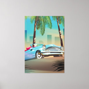 Retro-Klassiker Auto Leinwanddruck