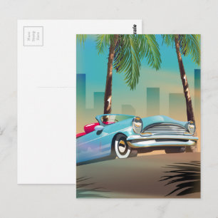 Retro-Klassiker Auto Postkarte