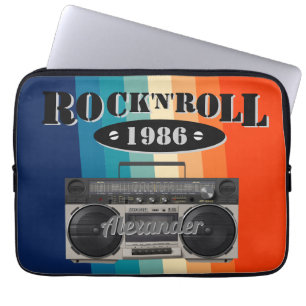 Retro-Klassiker Boombox Rock n Roll Musik vintage Laptopschutzhülle
