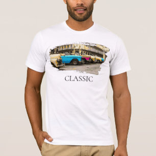 *~* Retro Klassiker Vintage Antik Farbige Autos T- T-Shirt