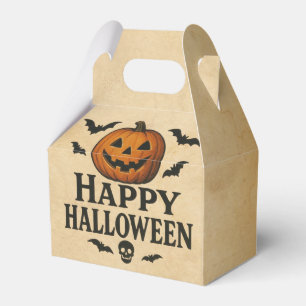 Retro/klassischer Happy Halloween Kürbislaterne Geschenkschachtel