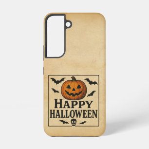 Retro/klassischer Happy Halloween Kürbislaterne Samsung Galaxy Hülle