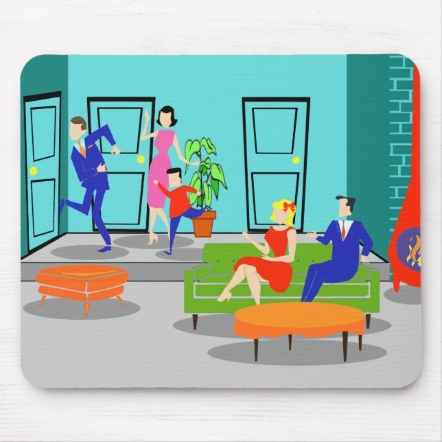 Retro klassisches Fernsehen Mousepad (Vorne)