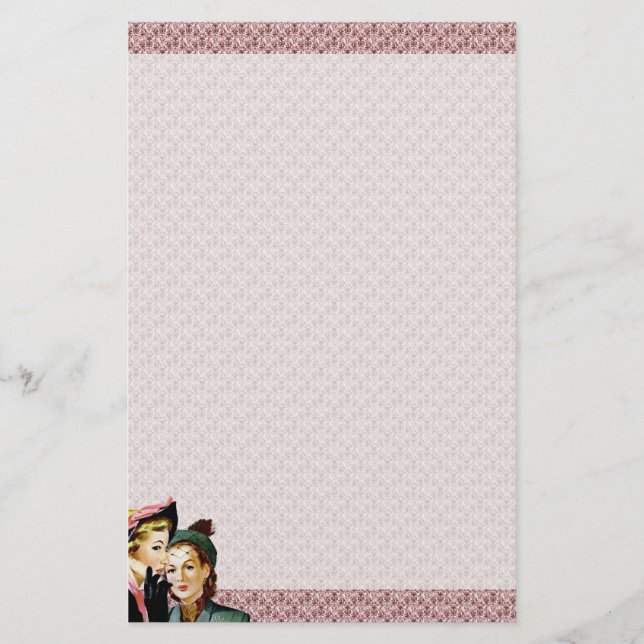 Retro Klatsch Briefpapier (Vorderseite)
