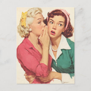 Retro-Klatsch und Glamour-Geheimnisse Postkarte