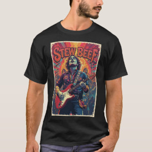 Retro-Kleidung Grafik Konzert Durcheinander Rindfl T-Shirt