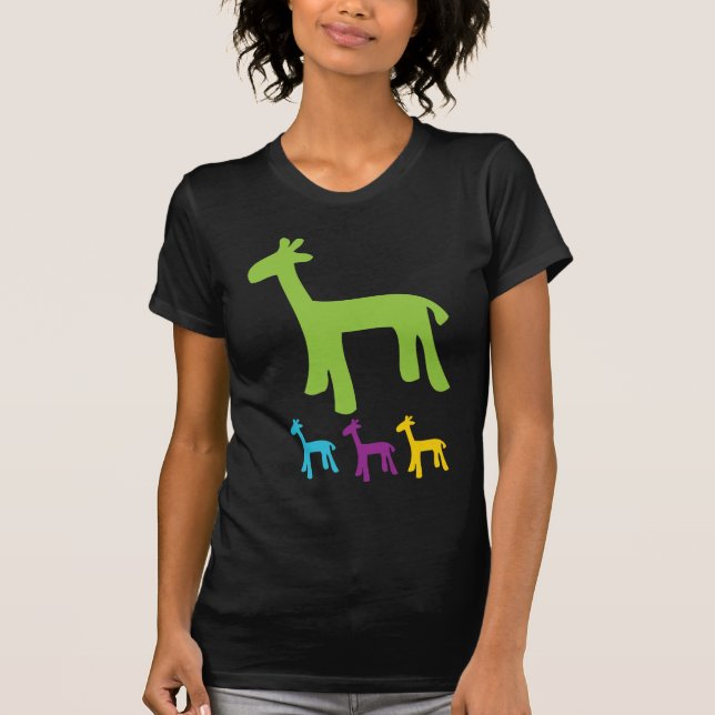 Retro kleine Giraffen T-Shirt (Vorderseite)