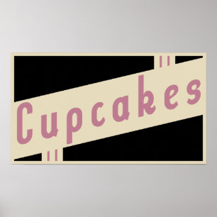 Retro kleine Kuchen Poster