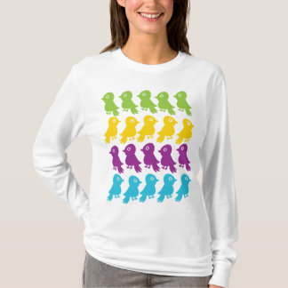 Retro kleiner Vogel-Vintages T-Shirt