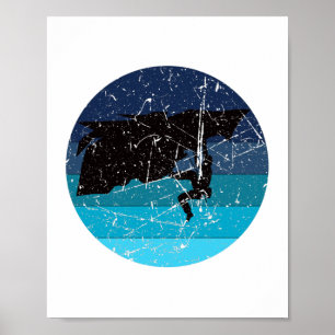 Retro Kletterer Felsenklettern Poster