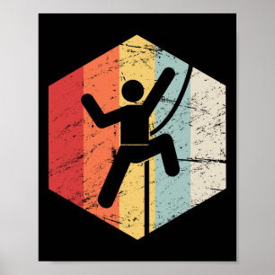 Retro Klettern  Poster
