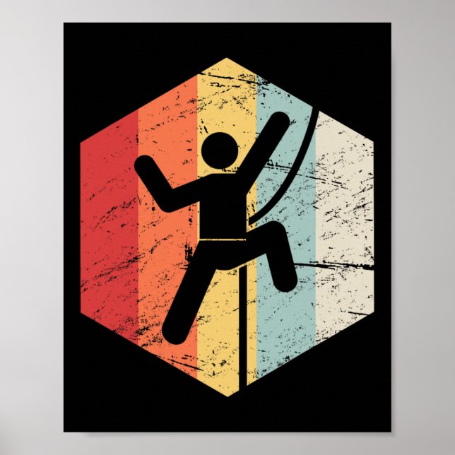 Retro Klettern  Poster (Vorne)