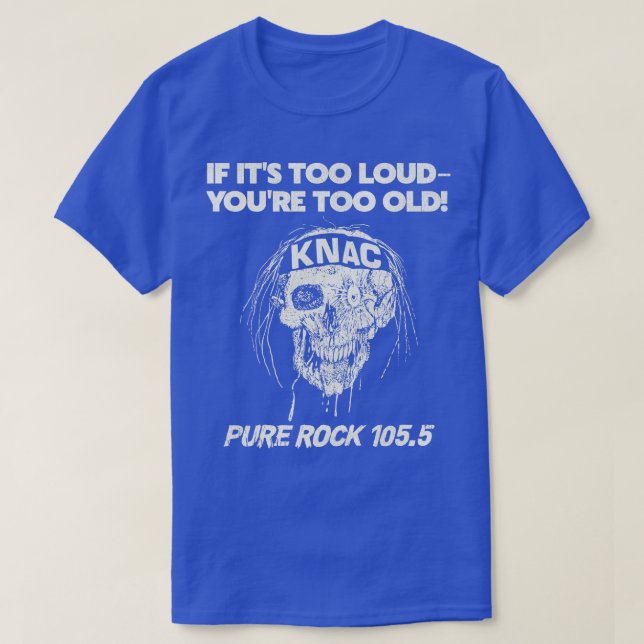 Retro KNAC 1055 Los Angeles Radiostation T-Shirt (Design vorne)