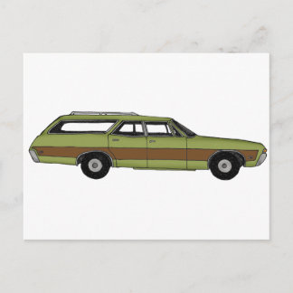 Retro-Kombiwagen Postkarte