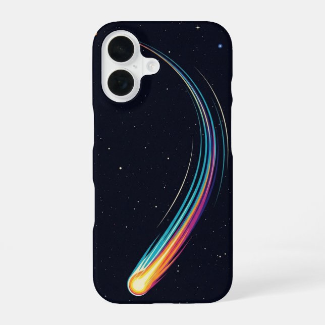Retro-Kometenschweif iPhone 16 Hülle (Rückseite)