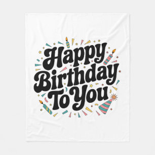 Retro-Konfetti-Geburtstag Fleecedecke