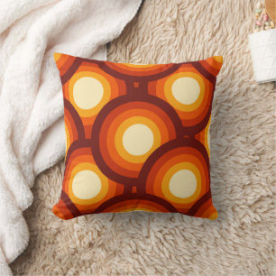 Retro konzentrische Kreise Kissen