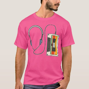 Retro Kopfhörer 80er Music Mixtape 1980er Cassette T-Shirt