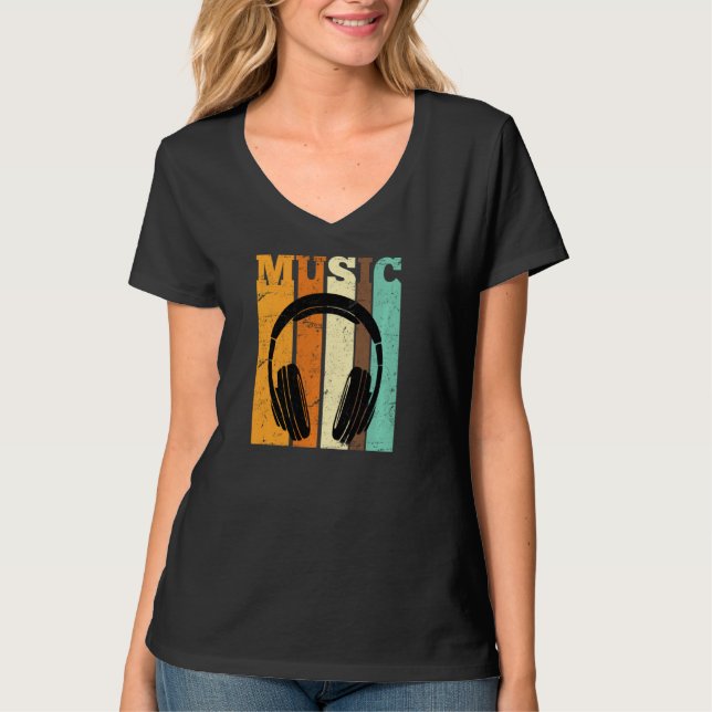 Retro Kopfhörer Musik Hip Hop Rapper Rap Pullover (Vorderseite)