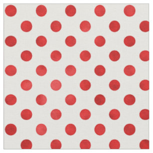 Retro Korallenrot-Polka-Punktmuster Stoff