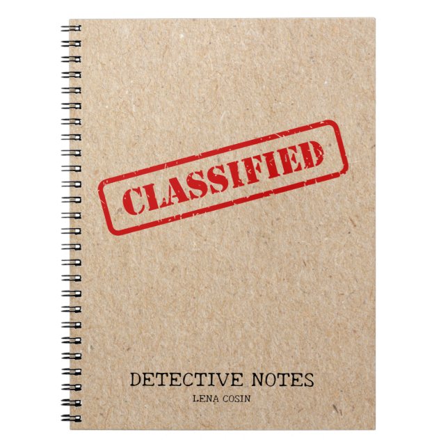 Retro Kraft True Crime Fallprotokoll Notizblock (Vorderseite)