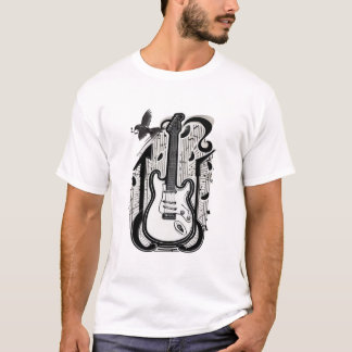 Retro Krähe Gitarre für diejenigen, die Liebe Musi T-Shirt