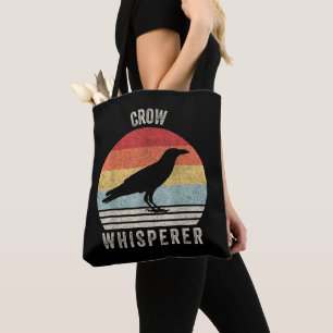 Retro Krähenflüsterer Lustige Vogelliebhaber Krähe Tasche