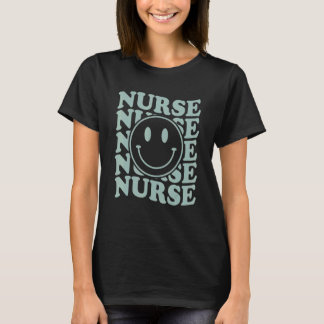 Retro-Krankenschwester Krankenschwester Glückliche T-Shirt