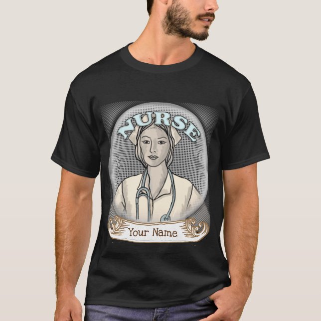 Retro-Krankenschwester T-Shirt (Vorderseite)
