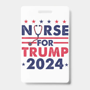 Retro-Krankenschwestern für Trump 2024 Amerika Ste Ausweis